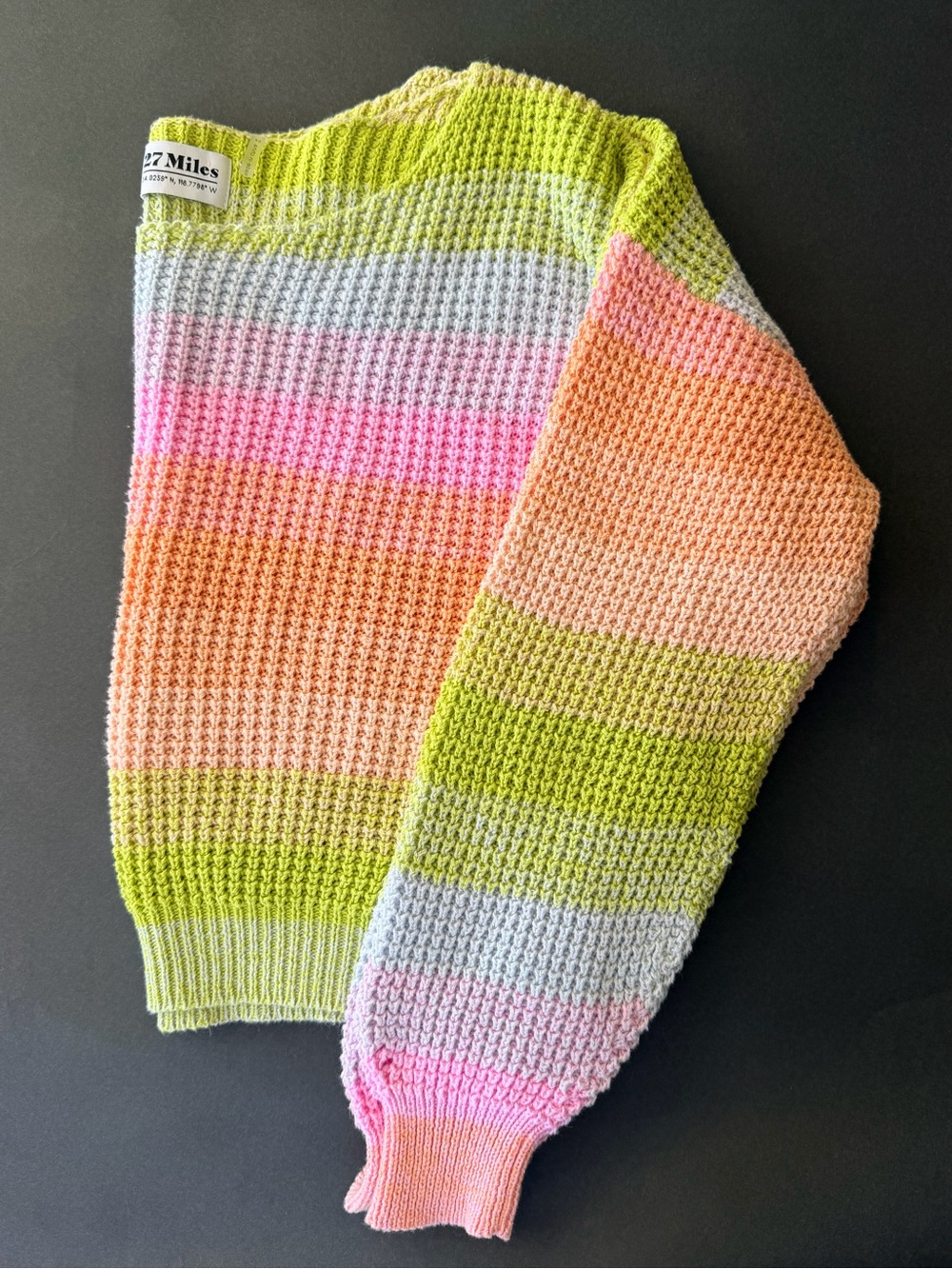 27 Miles rainbow knit
